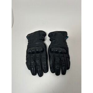 Sedici Ladies Small Black Leather Waterproof Motorcycle Gloves Knuckle Armor